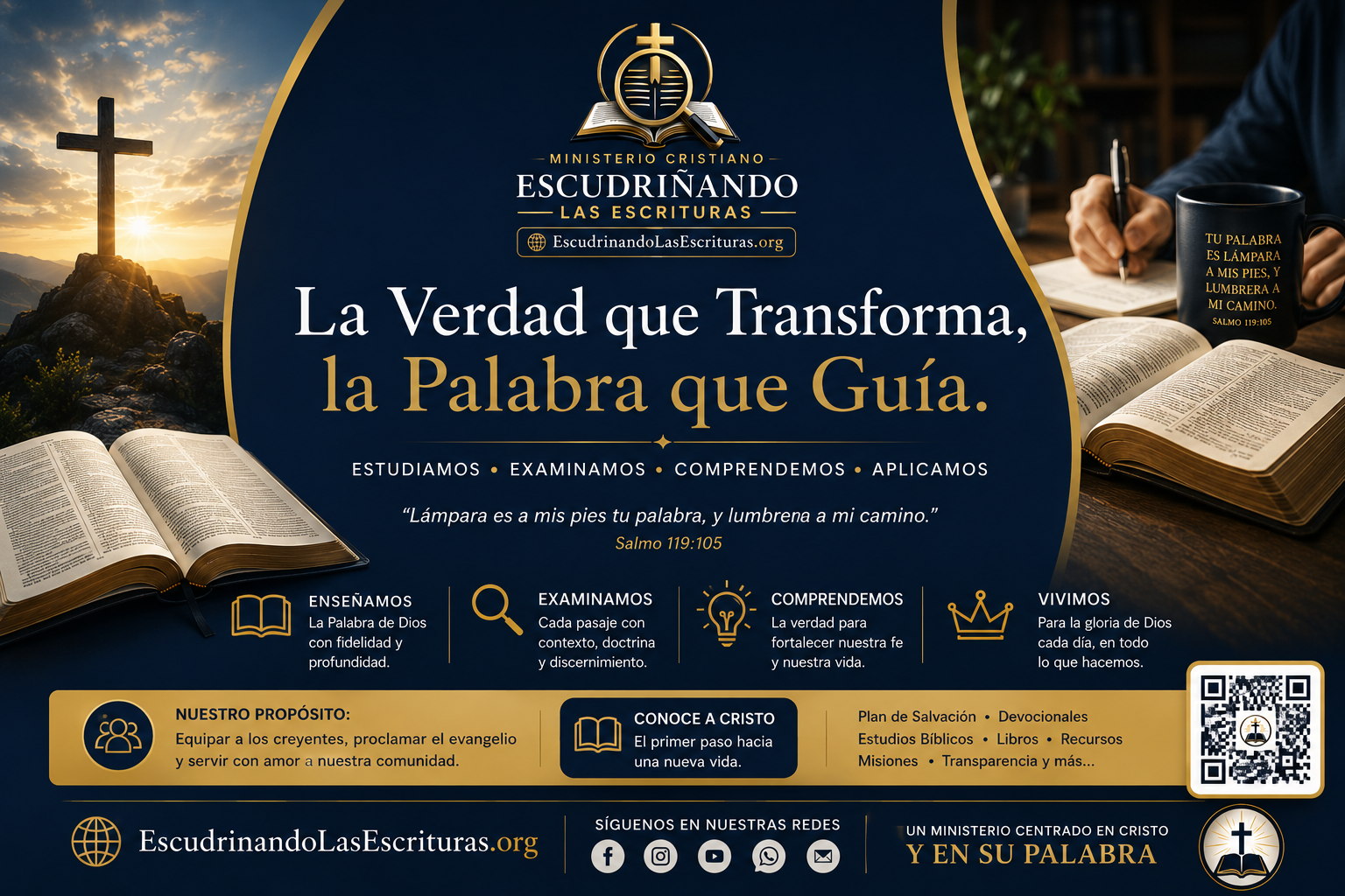 Escudriñando las Escrituras — Estudiamos, Examinamos, Comprendemos y Aplicamos la Palabra de Dios