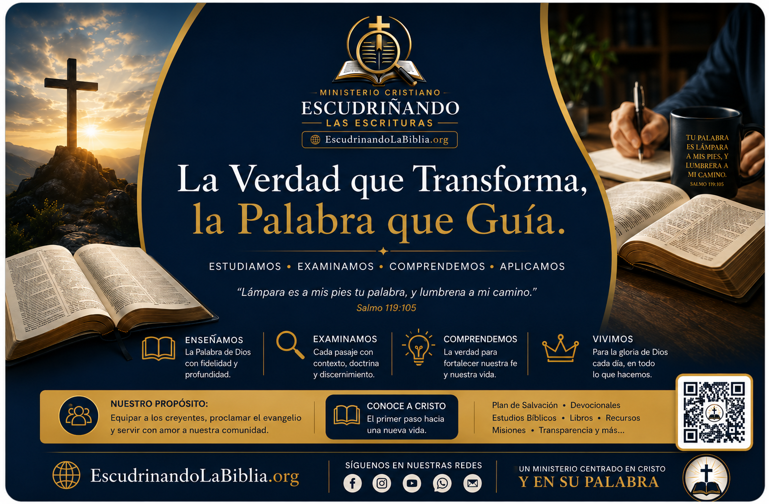 Escudriñando las Escrituras — Estudiamos, Examinamos, Comprendemos y Aplicamos la Palabra de Dios